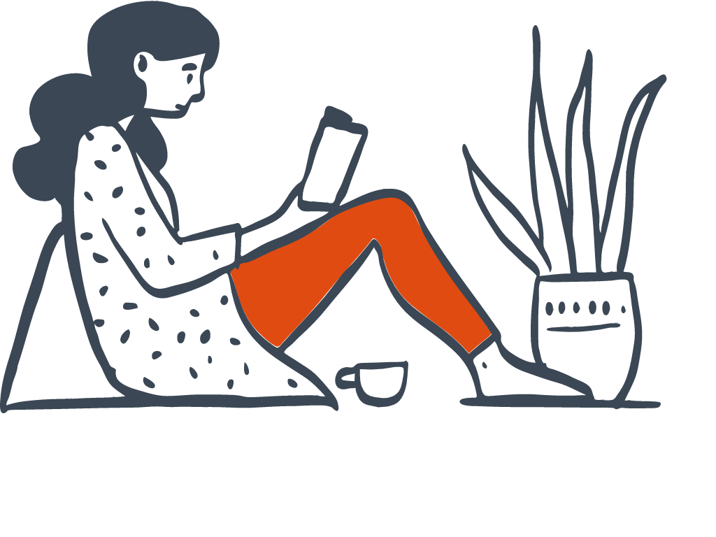 Girl reading a book